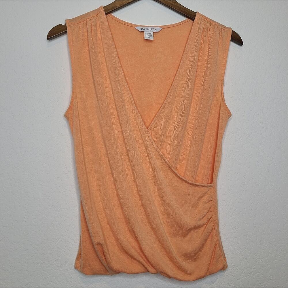 Athleta Cowl Neck Crossover Tank XS Bubble Hem